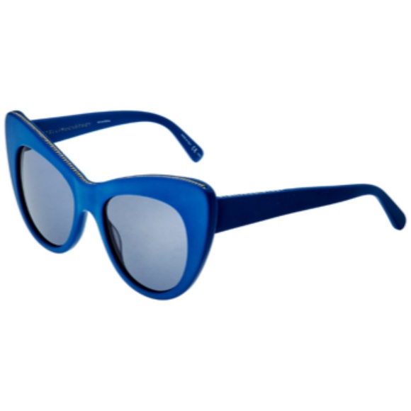 STELLA McCARTNEY SC0006S Cat Eye Blue Sunglasses - Picture 2 of 8